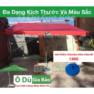 Ô Dù Mái Chéo-Mái Nghiêng-Vải bạt cao cấp(chưa đế) -Che Mưa Che Nắng Ngoài Trời(Chống thấm 100%)  (Chưa bao gồm ch