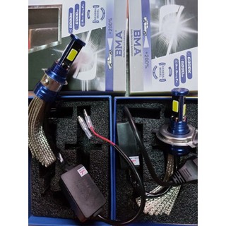 Đèn Pha Led BMA 3 Tim led 💥 Chân H4 - T19 Siêu Sáng