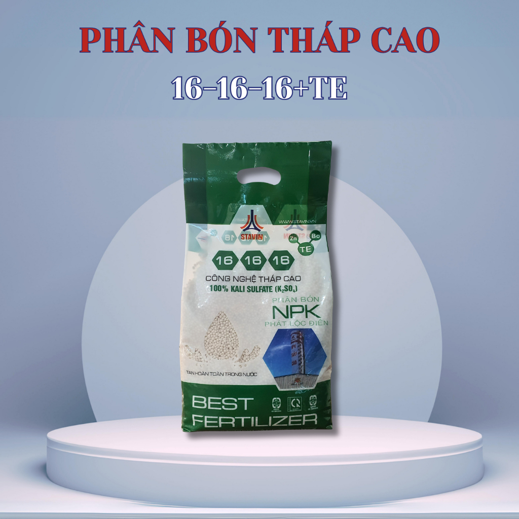 Phân Bón Tháp Cao NPK Stavin 16-16-16+TE 3kg
