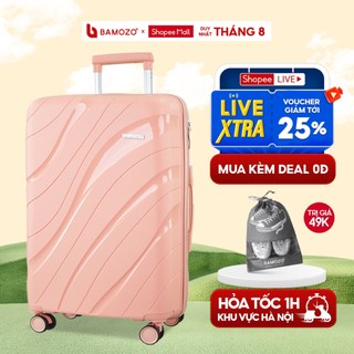 Vali Du Lịch Nancy Bamozo Size 20/24 Nhựa PP Cao Cấp, Vali Kéo Du Lịch Chống Vỡ - Bảo Hành 5 Năm.