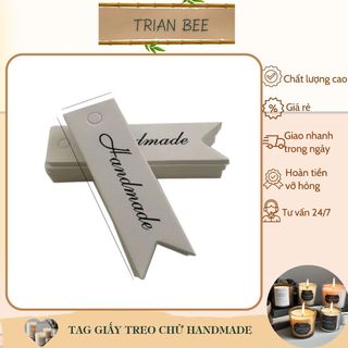 5 cái tag giấy handmade - thẻ treo trang trí chữ Handmade