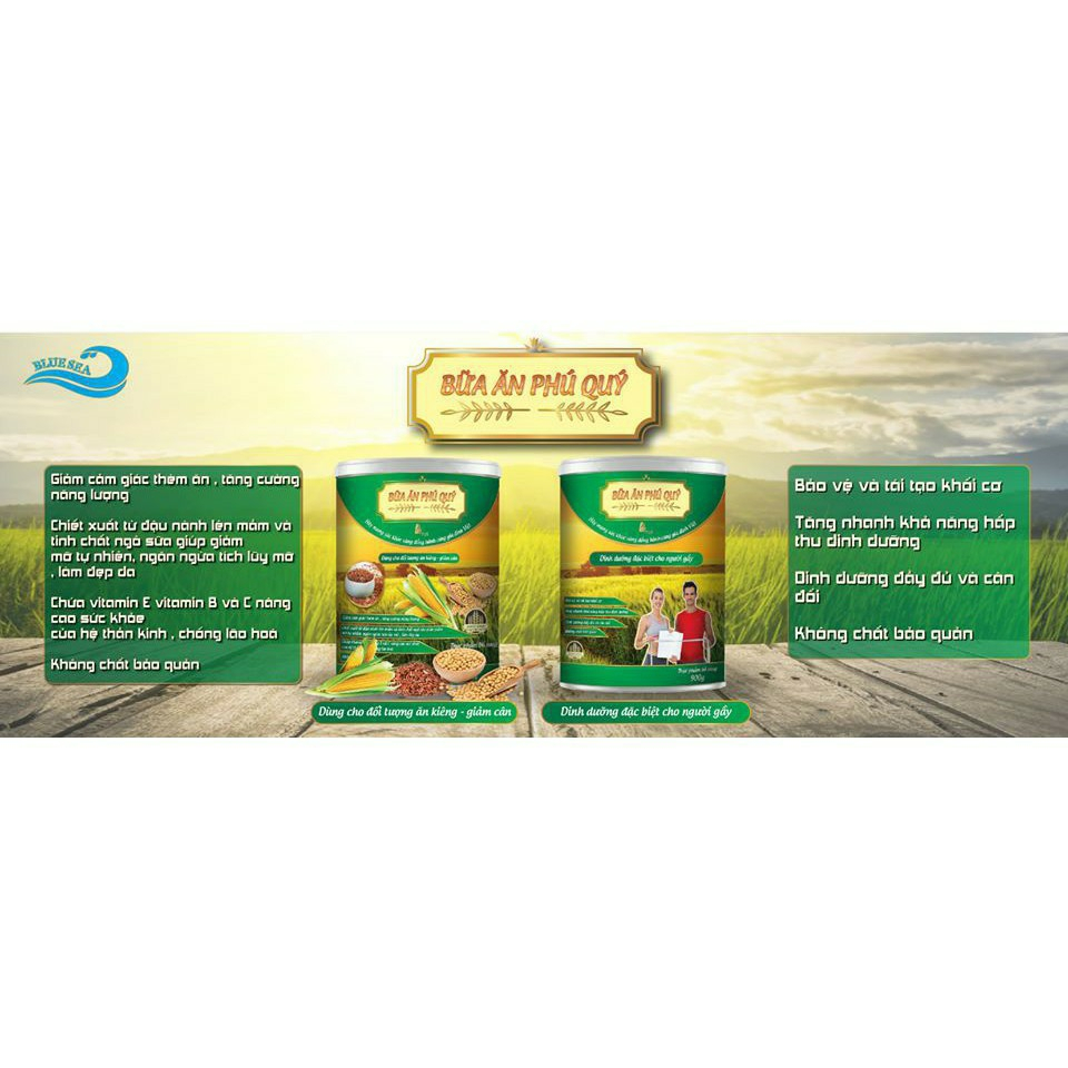 [ Mẫu mới ] Bữa ăn dinh dưỡng Phú Quý – 900 gr/hộp