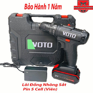 Máy Khoan Pin 21V VOTO 2 Chế Độ,Chân Pin 18mm,Bảo Hành 1 Năm