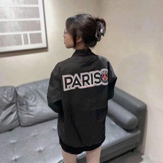 Áo Khoác Gió Nam Nữ Unisex Thêu Chữ Paris Hình In Sau Áo Cực Đẹp Dáng Rộng Phong Cách Thời Trang Dành Cho Giới Trẻ