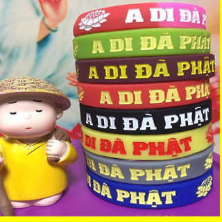 Vòng Tay A Di Đà Phật 🙏 - Vòng Tay Cao Su chữ A Di Đà Phật