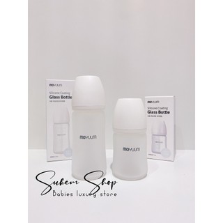 Bình sữa moyuum thuỷ tinh 150ml/240ml tráng silicone