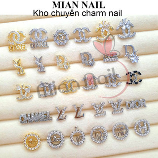 Charm logo thương hiệu cao cấp charm thương hiệu charm nail gắn móng đính móng trang trí móng tay MIAN NAIL