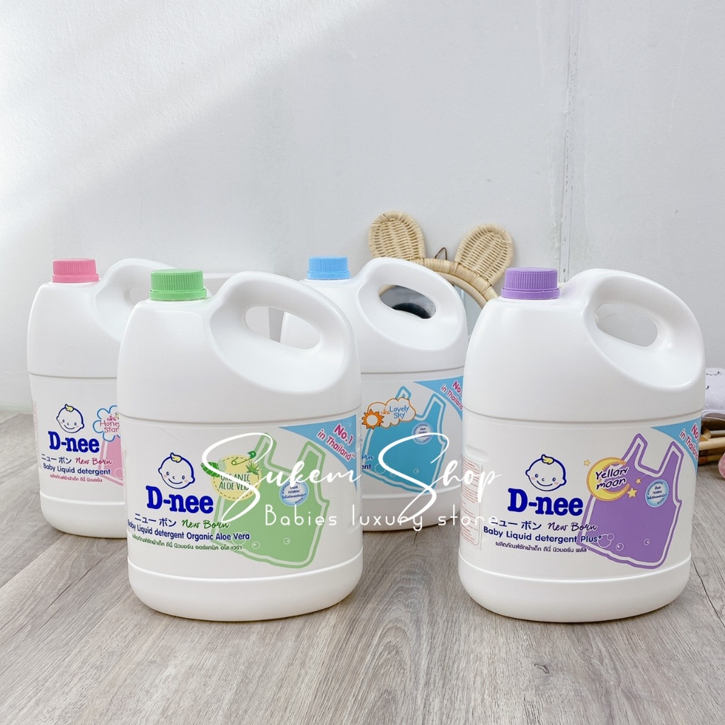 Nước giặt Dnee Thái DẠNG CAN thơm lâu dịu nhẹ an toàn cho bé