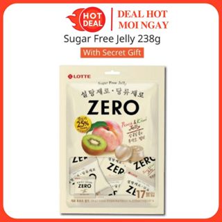 Kẹo Dẻo Lotte Trái Cây Zero Lotte Hàn Quốc vị Kiwi Đào Gói 238G 