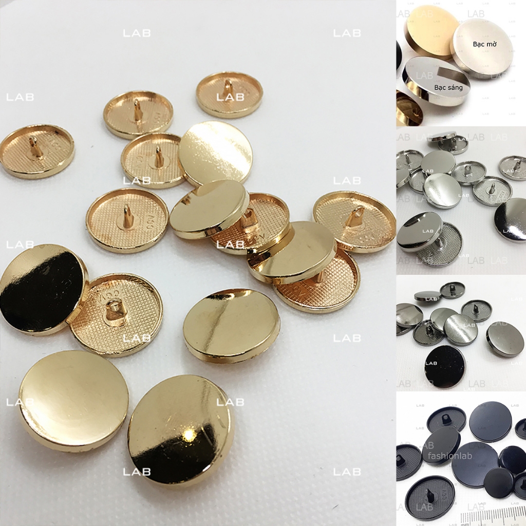 Khuy cúc kim loại tròn (10chiếc) #020207