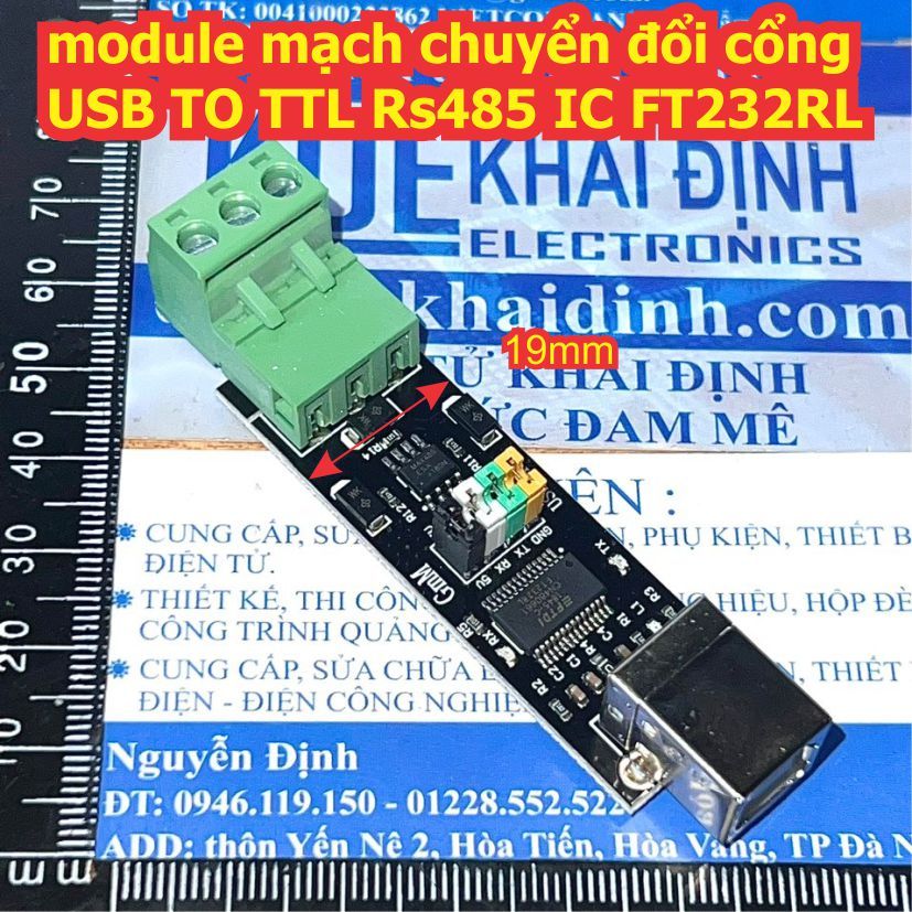 module mạch chuyển đổi cổng USB TO TTL RS485 IC FT232RL kde3259