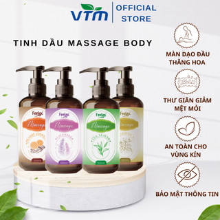 Tinh dầu massage body Feelex nhiều mùi hương, phù hợp với mọi loại da dung tích 300ml