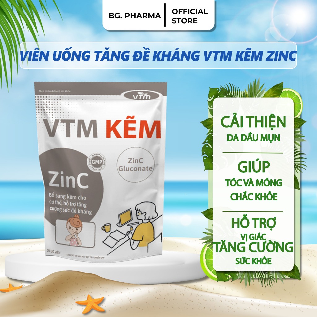 Viên uống VTM bổ sung Kẽm ZinC hỗ trợ tăng cường sức đề kháng