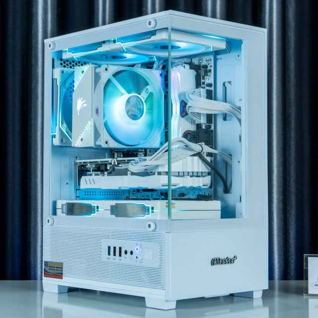 Vỏ case gaming Magic Mix VSP X3 EMaster ECG984 EX32 Trắng Đen Hồng bể cá nhỏ gọn 2 kính cường lực