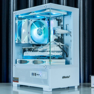 Vỏ case gaming Magic Mix VSP X3 eMaster ECG984 Trắng Đen Hồng bể cá nhỏ gọn, 2 kính cường lực