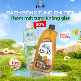 Nước Lau Sàn 1 Lít Earth Choice Siêu Sạch Tinh Chất Thiên Nhiên Hương Hoa Bạch Đàn