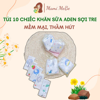 Khăn sữa aden sợi tre túi lưới ( 10 chiếc) loại đẹp