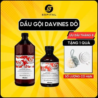 Dầu gội Davines Energizing Shampoo - Davines đỏ|Nhập khẩu Ý - Giảm rụng tóc dành cho mái tóc mỏng và dễ gãy rụng