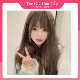 Tóc giả nữ nguyên đầu thẳng dài tơ cao cấp,tặng kèm lưới trùm tóc mã z7007