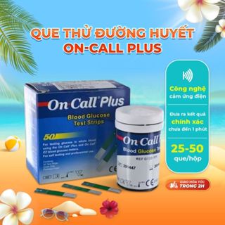  Que thử đường huyết ACON On Call Plus hộp 25 - 50 que - chính xác - Chính hãng 