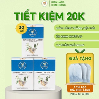 Combo 3 hộp Trà Đinh Lăng Lạc Tiên ổn định huyết áp hộp 30 túi lọc thương hiệu Quà 3 Miền