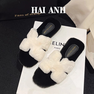  Dép Lông Nữ Chữ H Mã 666 Dép Lông Mềm Đi Mùa Đông Mới - HAI ANH SHOES 