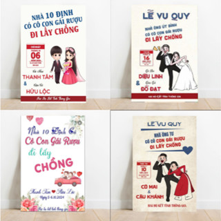Bảng Welcome trang trí đám cưới - Bảng Cổng Cưới in theo yêu cầu