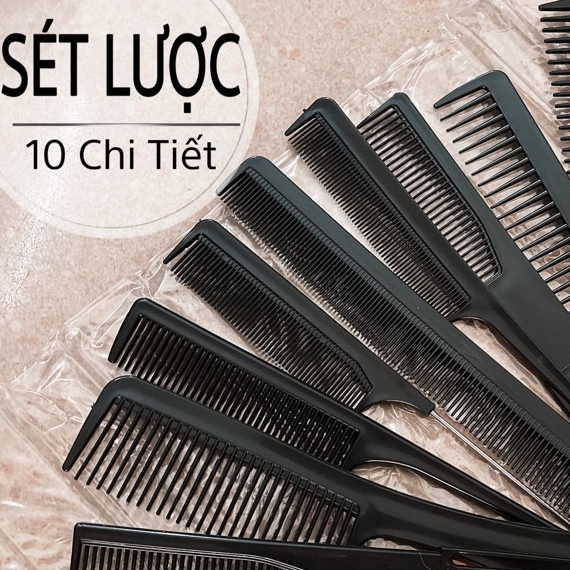 Sét Lược Tạo Kiểu Tóc Bộ 10 Chiếc Các Loại [Chính Hãng]