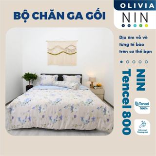 Bộ 6 món drap CHẦN, áo gối kèm mền NIN Tencel 800 - Olivia