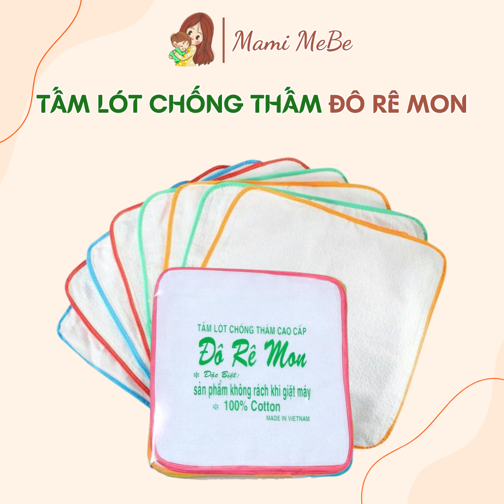 10 miếng lót chống thấm Đôrêmon cho bé thay tã bỉm