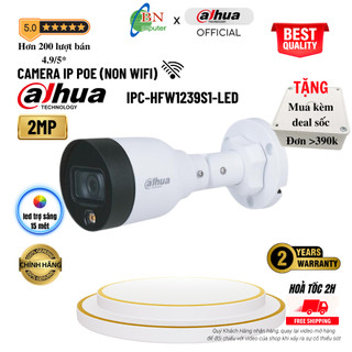 Camera IP POE Dahua DH-IPC-HFW 1239S1-LED-S5 2.0MP có màu ban đêm