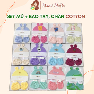 Set mũ và bao tay, bao chân cho bé