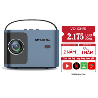 Máy chiếu mini k660 plus hệ điều hành android, hỗ trợ video 4k, bh 12 tháng chính hãng