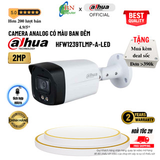 Camera Dahua HFW 1239TLMP-A-LED có míc có màu ban đêm hồng ngoại 40m