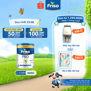 [Nhập khẩu Hà Lan] Sữa Bột Friso Gold Pro 4 800g (Cho Trẻ Từ 3-6 tuổi)