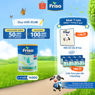 Sữa Bột Friso Gold 4 1400g (Dành Cho Trẻ Từ 2 - 6 Tuổi)