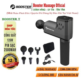 Súng massage Booster T gun trị đau cơ bắp căng cơ - 126W - 15 đầu