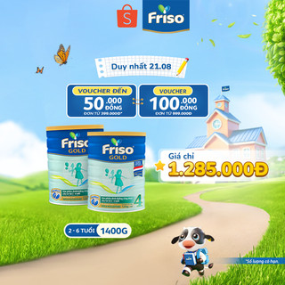 Combo 2 lon sữa bột friso gold 4 1400g