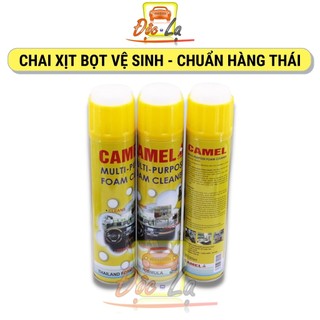 Chai xịt bọt vệ sinh ghế da ô tô foam cleaner màu vàng