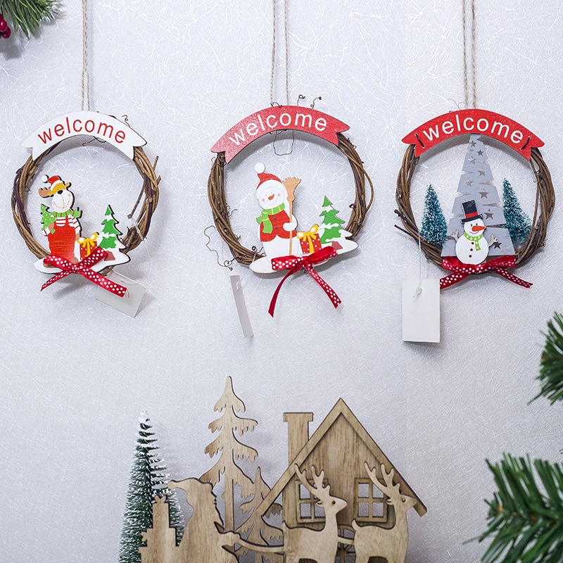 Vòng Giáng Sinh Welcome VN12 Treo Trang Trí Noel Phụ Kiện Trang Trí Giáng Sinh (Mẫu Ngẫu Nhiên)