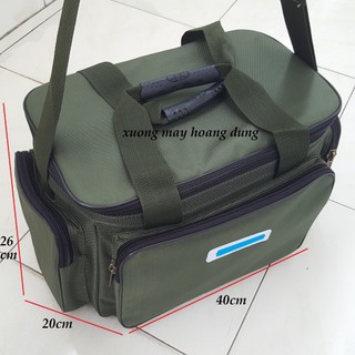 Túi đựng đồ nghề hộp vuông có ngăn dắt đồ nghề phía trong khóa đồng