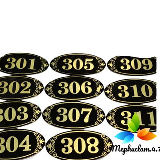 Biển số phòng cho khách sạn, resort, homestay, nhà nghỉ 2 lớp hiện đại