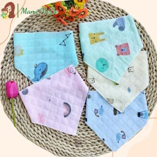  Set 10 yếm chéo vải xốp trần bông cho bé Khăn yếm tam giác quàng cổ mùa đông cho bé 