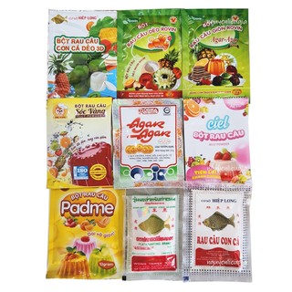 Bột rau câu gói 10-25g ( Nhiều loại) - hiệp long, hoàng yến, sóc vàng