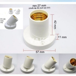 [COMBO 2 ]  Đuôi đèn ngồi xoay đa năng E27 (chỉnh được)