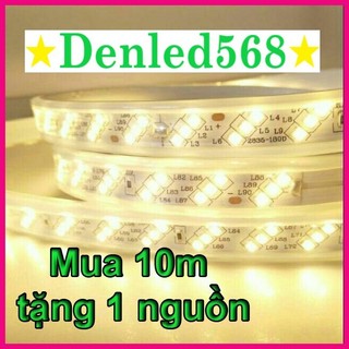 Dây led 3 hàng hắt trần led 3 mắt chéo quấn cây siêu sáng loại 1 chống nước