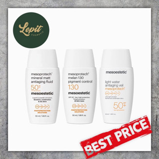 Kem chống nắng Mesoestetic Light Water Antiaging Veil và Mineral Matt Antiaging Fluid Mesoprotech SPF50+ - KCN Meso