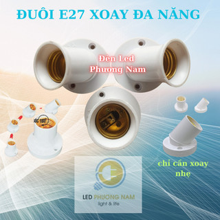 Đuôi đèn ngồi xoay đa năng E27 (chỉnh được)