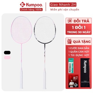 Vợt cầu lông Kumpoo LightPink 4U 100% carbon tặng cước căng sẵn 10.5kg, quấn cán, túi đựng vợt