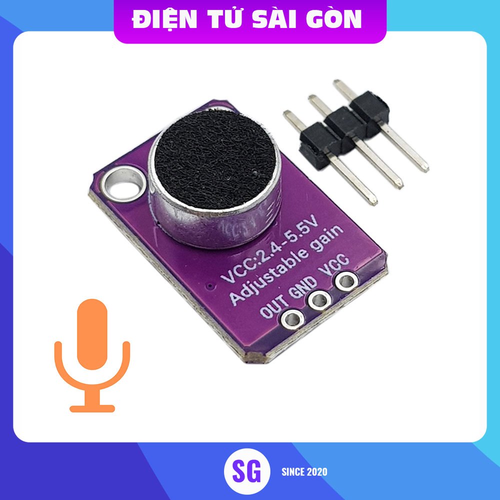 Cảm biến âm thanh Microphone Amplifier MAX4466 - 8A05